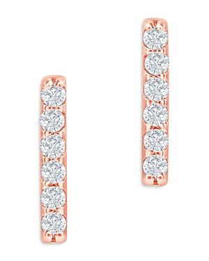 Bloomingdale's Diamond Bar Stud Earrings In 14k Rose Gold, 0.10 Ct. T.w. - 100% Exclusive