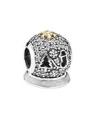 Pandora Charm - 14k Gold, Sterling Silver & Cubic Zirconia Snow Globe, Moments Collection