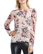 Vince Camuto Timeless Blooms Puff Shoulder Top