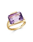 Bloomingdale's Amethyst East-west Ring In 14k Yellow Gold - 100% Exclusive
