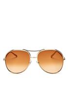 Chloe Nola Oversized Aviator Sunglasses, 60mm