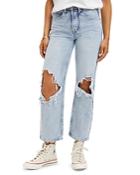 Good American Good Heritage Destroyed Straight Leg Jeans In I160