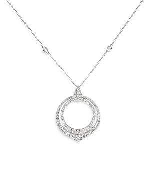 Bloomingdale's Diamond Circle Pendant Necklace In 14k White Gold, 1.50 Ct. T.w. - 100% Exclusive
