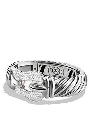 David Yurman Cable Buckle Large Bracelet With Diamonds