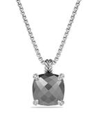 David Yurman Chatelaine Pendant Necklace With Hematine And Diamonds
