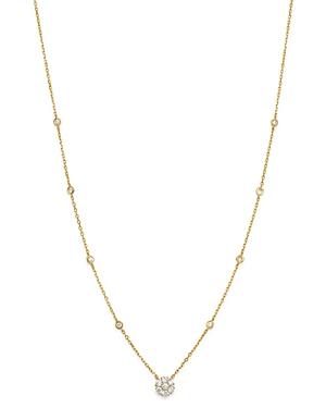 Bloomingdale's Diamond Cluster Pendant Necklace In 14k Yellow Gold, 0.75 Ct. T.w. - 100% Exclusive