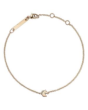 Zoe Chicco 14k Yellow Gold Itty Bitty Symbols Horse Bracelet