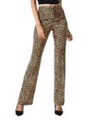 Alice And Olivia Olivia Leopard Print Flared Pants