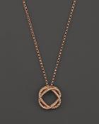 Roberto Coin 18k Rose Gold Small Twisted Circle Pendant Necklace, 16 - Bloomingdale's Exclusive
