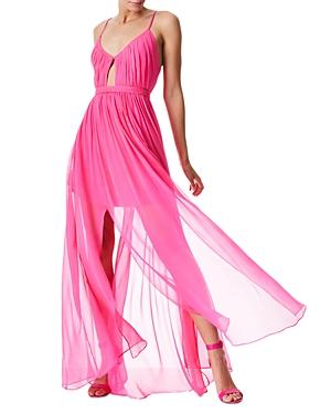 Alice And Olivia Tamar Cut Out Paneled Silk Dress