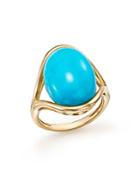 Bloomingdale's Turquoise Statement Ring In 14k Yellow Gold - 100% Exclusive