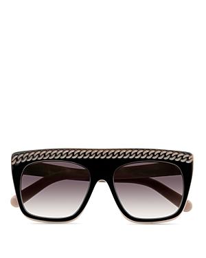 Stella Mccartney Falabella Chain Flat Top Sunglasses, 54mm