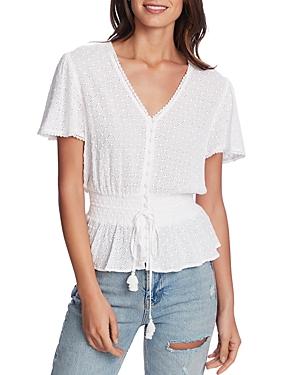 1.state Smocked Embroidered Blouse