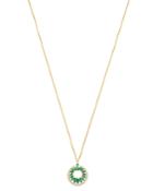 Madhuri Parson 14k Yellow Gold Diamond Essentials Emerald & Diamond Pendant Necklace, 18