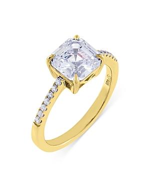 Adinas Jewels Emerald Cut Pave Travel Ring