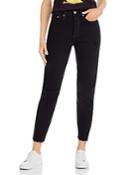 Levi's Wedgie Icon Cropped Jeans In Black Desert