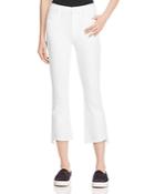 Mother Insider Crop Step Fray Jeans In Glass Slipper
