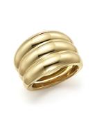 Triple Band Ring In 14k Yellow Gold