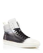 John Varvatos Collection Snake Skin High Top Sneakers