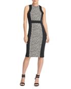 Donna Karan New York Color-block Tweed Dress