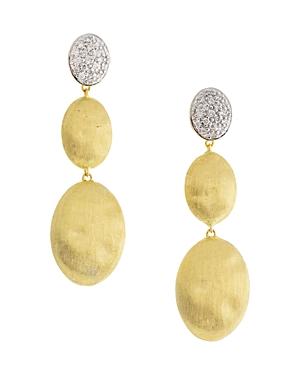 Marco Bicego 18k White Gold & Yellow Gold Siviglia Diamond Drop Earrings