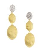 Marco Bicego 18k White Gold & Yellow Gold Siviglia Diamond Drop Earrings