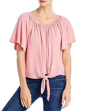 Kim & Cami Off The Shoulder Tie Front Top