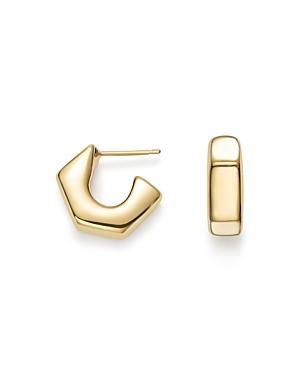 14k Yellow Gold Geometric Huggie Hoop Earrings - 100% Exclusive
