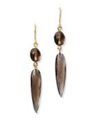 Bloomingdale's Smokey Quartz Icicle Drop Earrings In 14k Yellow Gold - 100% Exclusive