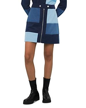 Whistles Amy Cotton Patchwork Corduroy Mini Skirt