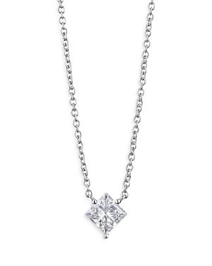 Lightbox Jewelry Lab Grown Diamond Pendant Necklace In 10k White Gold, 0.5 Ct. T.w.