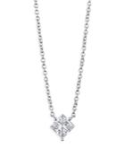 Lightbox Jewelry Lab Grown Diamond Pendant Necklace In 10k White Gold, 0.5 Ct. T.w.