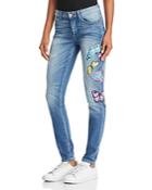 Guess Butterfly Distressed Skinny Jeans In Astra Wash