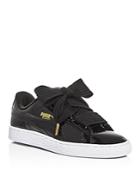 Puma Basket Patent Leather Lace Up Sneakers