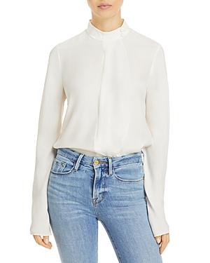 Frame Cravat Silk Collared Blouse