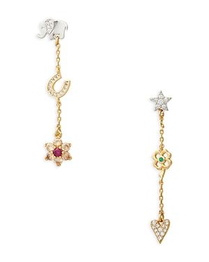 Kate Spade New York Wishes Mixed Charm Drop Earrings