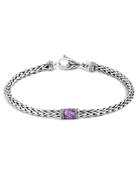 John Hardy Limited Edition Classic Chain Sterling Silver Lava Slim Chain Bracelet With Amethyst