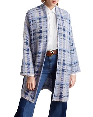 Gerard Darel Laurene Plaid Cardigan