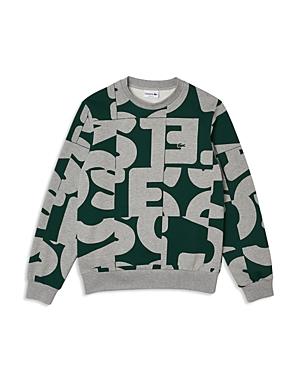 Lacoste Heritage Cotton Fleece Logo Print Classic Fit Crewneck Sweatshirt