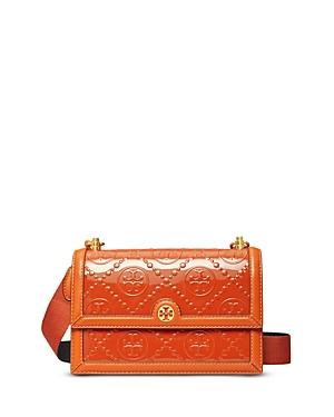 Tory Burch T Monogram Small Embossed Patent Shoulder Bag