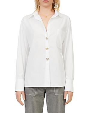 Maje Cotas Cotton Button Down Shirt
