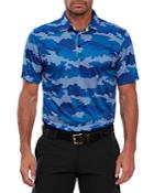 Robert Graham Braidwood Stretch Stripe Camo Print Classic Fit Performance Polo Shirt