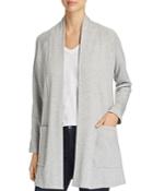 Eileen Fisher Petites Heathered Open-front Cardigan
