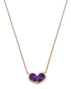 Bloomingdale's Amethyst Double Teardrop Pendant Necklace In 14k Rose Gold, 16 - 100% Exclusive