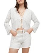 Allsaints Chlo Broderie Lace Trim Top