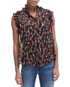 7 For All Mankind Sleeveless Ruffled Top