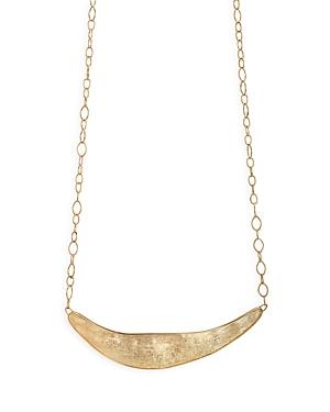 Marco Bicego 18k Yellow Gold Lunaria Hammered Crescent Collar Necklace, 16.5
