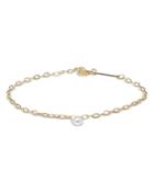 Zoe Chicco 14k Yellow Gold Pearls Cultured Freshwater Pearl Dangle Chain Link Bracelet