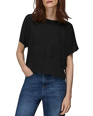 Whistles Button Back Linen Tee