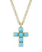 Moon & Meadow Turquoise Cross Pendant Necklace In 14k Yellow Gold, 18 - 100% Exclusive